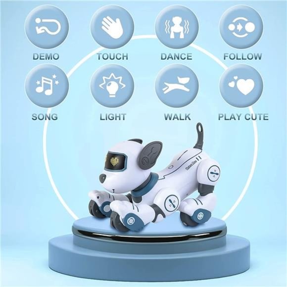 Remote Control Robot Dog Toys for Kids, Programmable Robot Dog (Blue) - Picture 3 of 6